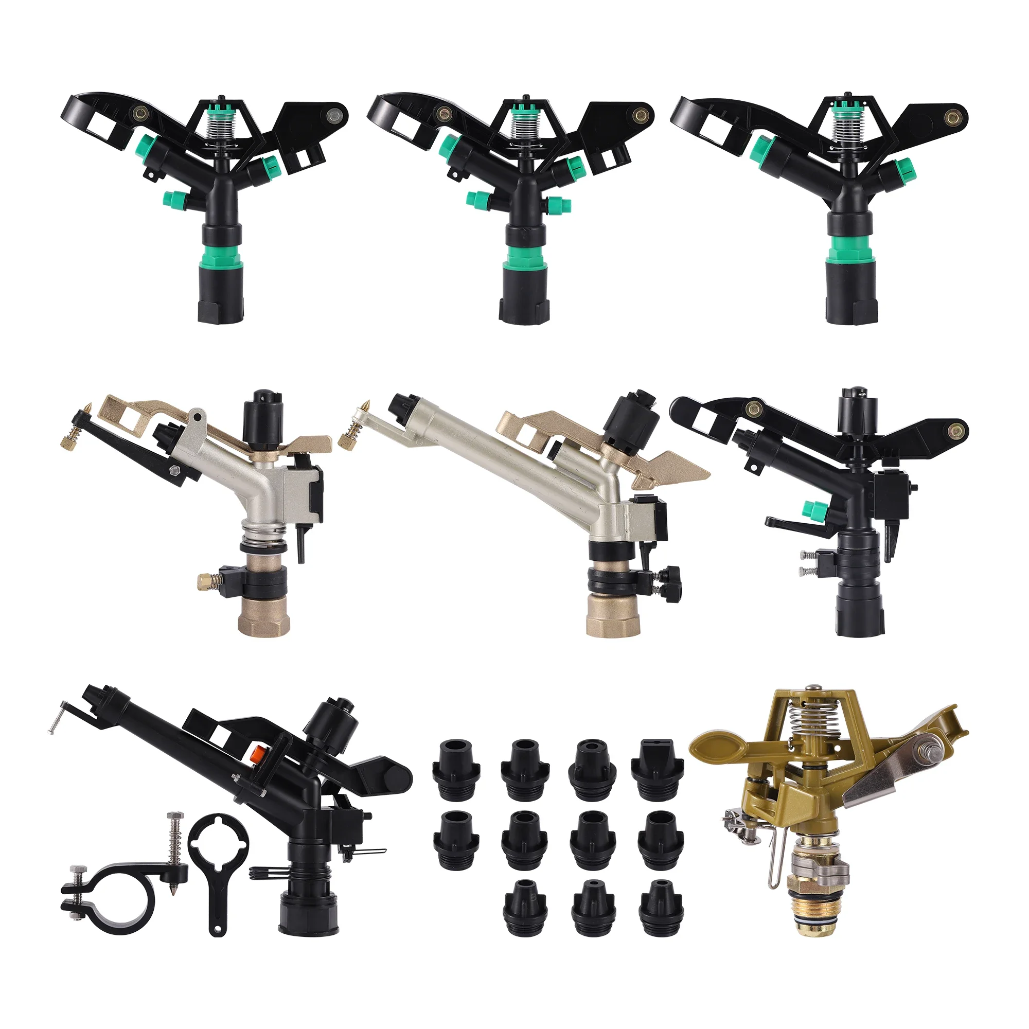 

1"/1.5" Garden 360 Degree Automatic Rotating Sprinkler Impact Rocker Sprinkler Suitable for Garden Lawn Agricultural Irrigation