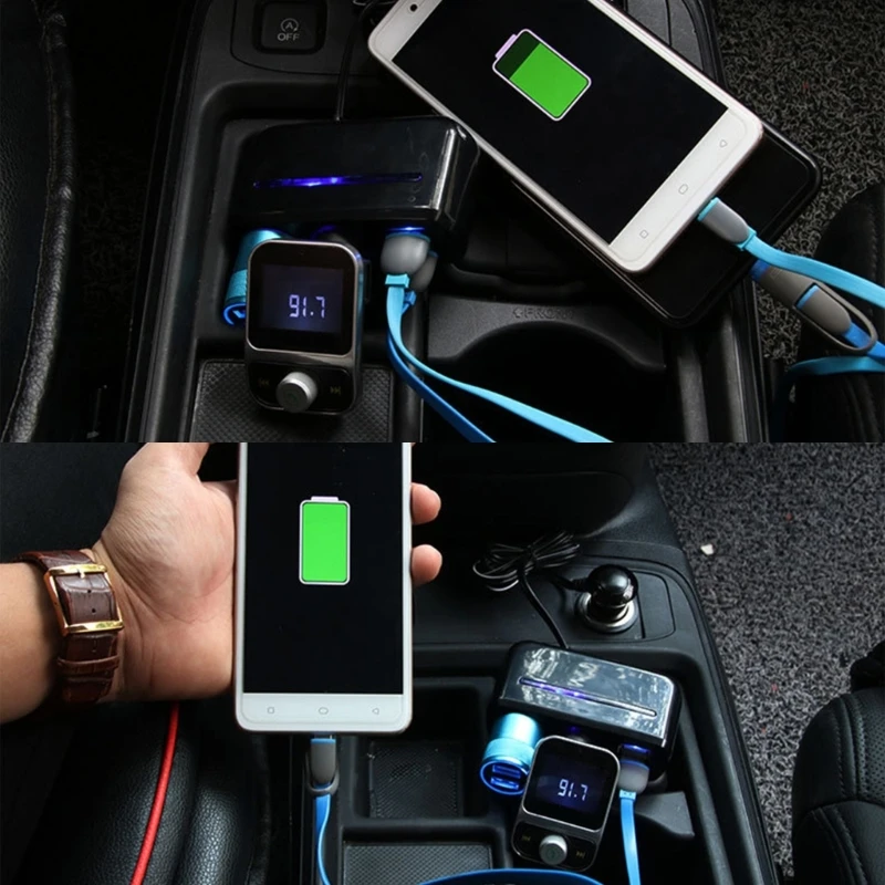 Car Cigarettes Splitter with 2 USB Port for Traveler and Commuters Drop shipping