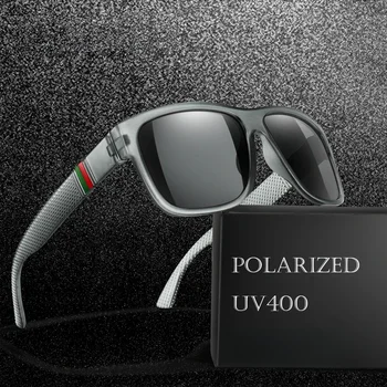 Classic Men Square Polarized Fishing Sunglasses Outdoor Driving Cycling Running Goggles Vintage Large Frame UV400 1