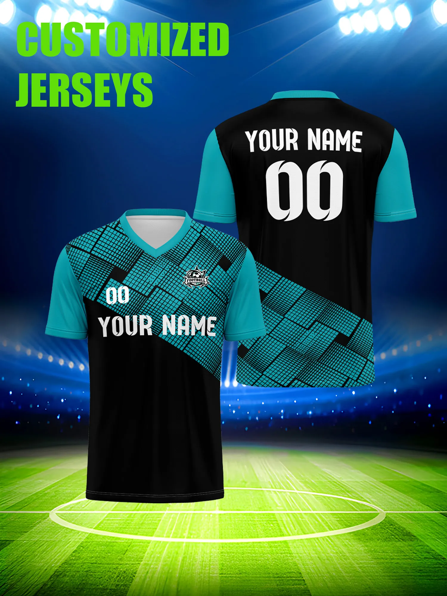 

Футбольная форма на заказ с индивидуальным изображением, номером и именем, печать логотипов на тренировочной экипировке, без минимального заказа, быстрая доставка.