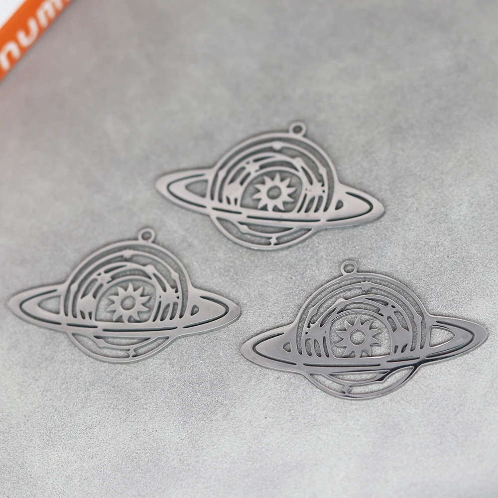 3pcs Stainless Steel Saturn Celestial Accessories Findings For Fashion Jewelry Making DIY Handmade Craft Gift