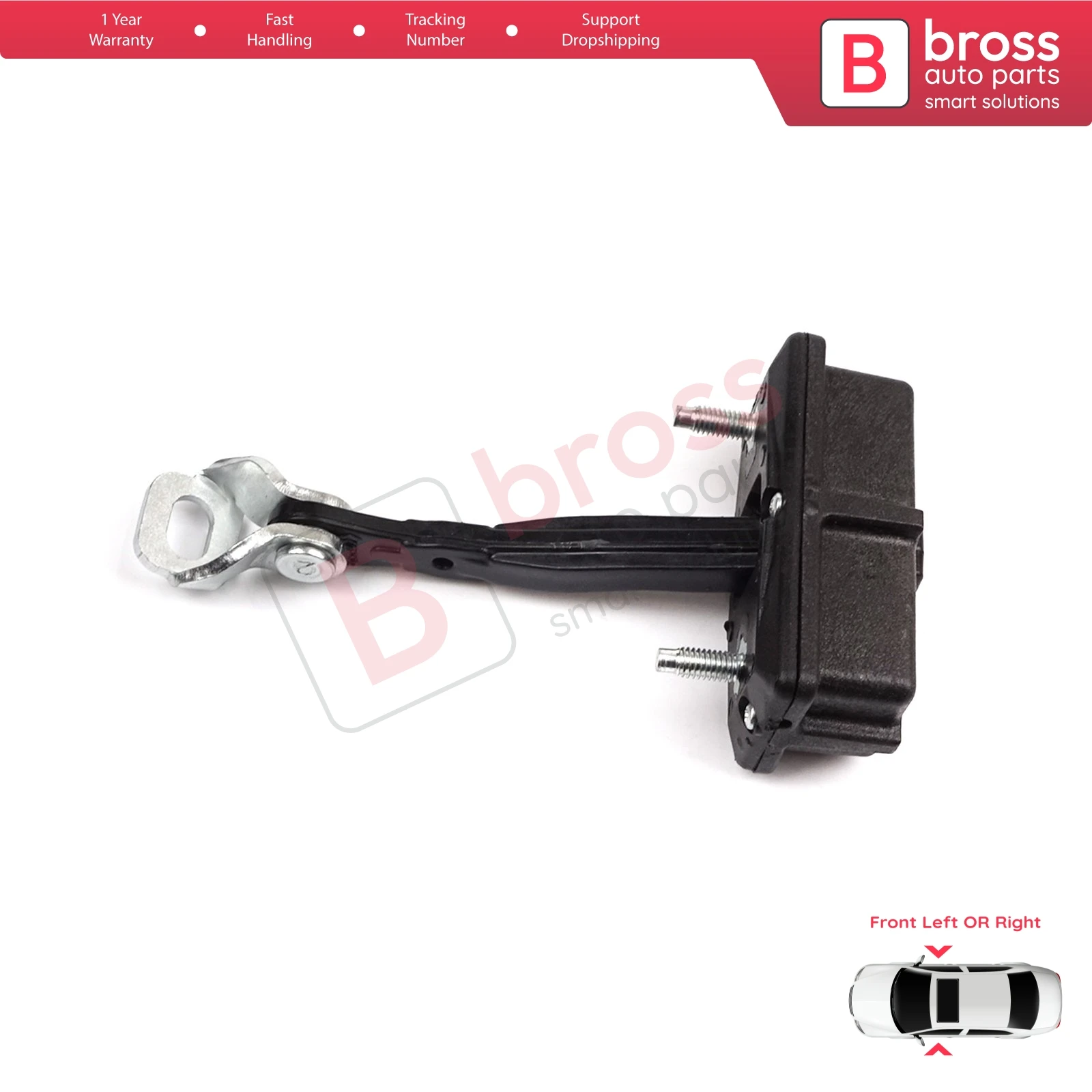 BDP1296 Front Left or Right Door Catch Hinge Brake Stop Check Strap Limiter for Fiat Panda MK4 312 319 519 2011-On 52022102