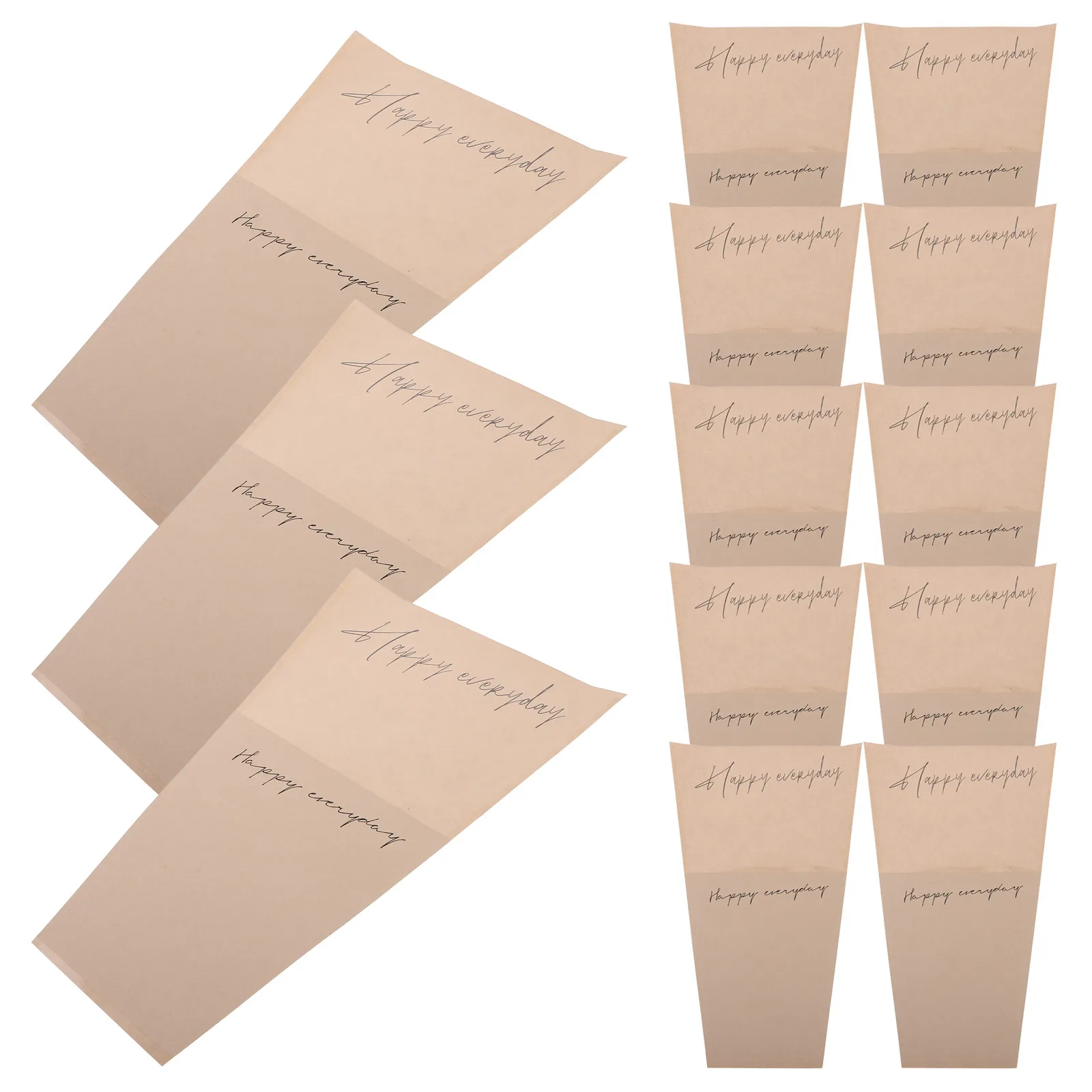 

20 Pcs Flower Bouquet Wrapping Bags 28x13x44cm Kraft Paper Nude Color Packaging Material For Gifts Parties Practical Use