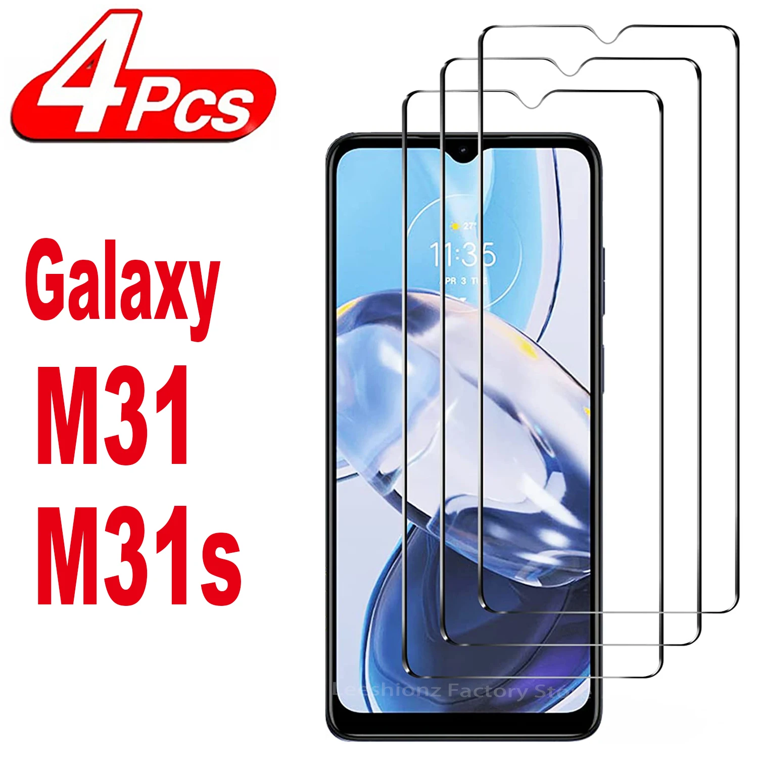 2/4 stuks schermbeschermer glas voor Samsung Galaxy M31 M31s Prime gehard glasfilm