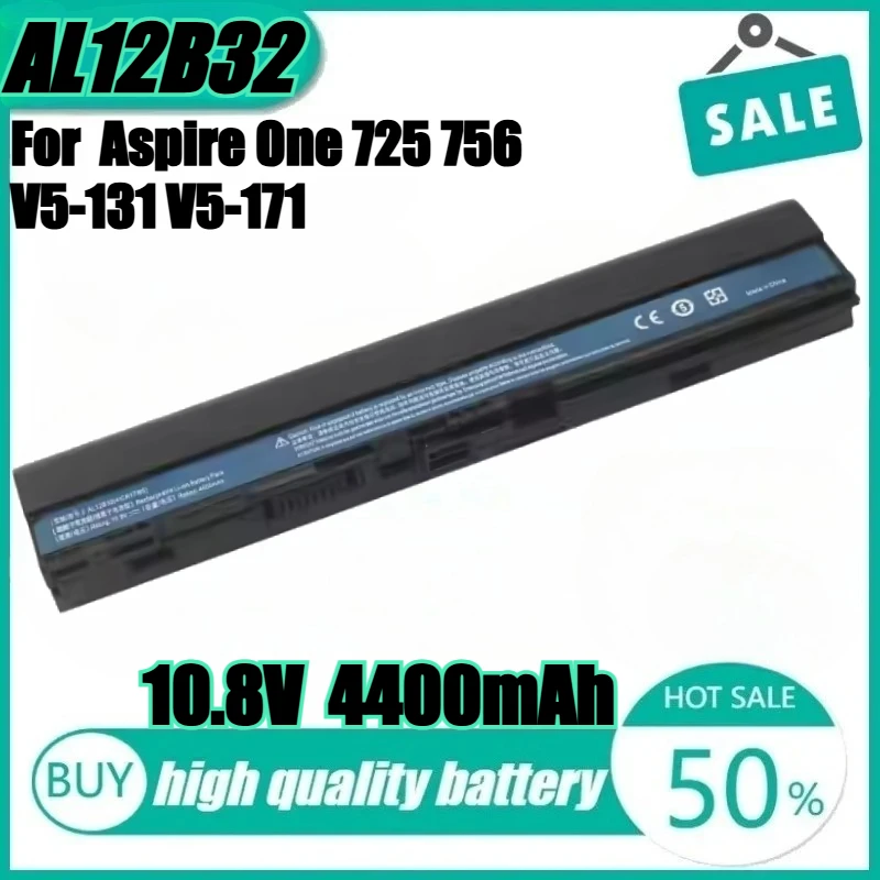 

New AL12B32 Laptop Battery for Acer Aspire One 725 756 V5-171 AL12X32 AL12A31 AL12B31 AL12B32 TravelMate B113 C710 Chromebook