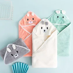 Baby Bath Towel Newborn with Hood Cartoon Coral Fleece Infant Towels Blanket Toddlers Baby Bathrobe Infant Babys Stuff