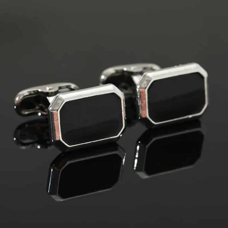 

1Pair French Square Cufflinks Fashion Men's Business Banquet Suit Shirt Cuffs Buttons Luxury Wedding Cuff Links Gifts 2025 Trend