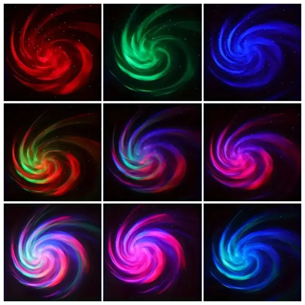 Lampa gwieździste niebo projektor Galaxy Vortex gwiezdna lampka nocna z pilotem do sypialni