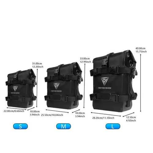 Imagen 2 del producto Bolsa de parachoques impermeable de 8L, 10L, 12L, para Yamaha Tenere 700 Honda NC750X CB500X, marco lateral de motocicleta, bolsa de barra de choque, bolsa de almacenamiento de herramientas