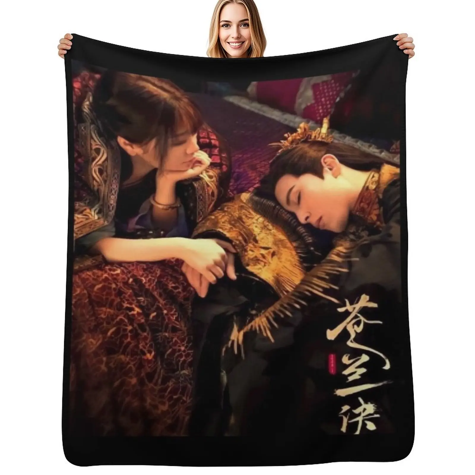 

Love Between Fairy and Devil Throw Blanket For Baby Shaggy Retros Luxury Brand Blankets