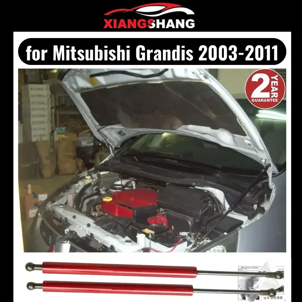 for Mitsubishi Grandis Space Wagon 2003-11 Front Bonnet Hood Modify Gas Struts Carbon Fiber Spring Damper Lift Support Absorber