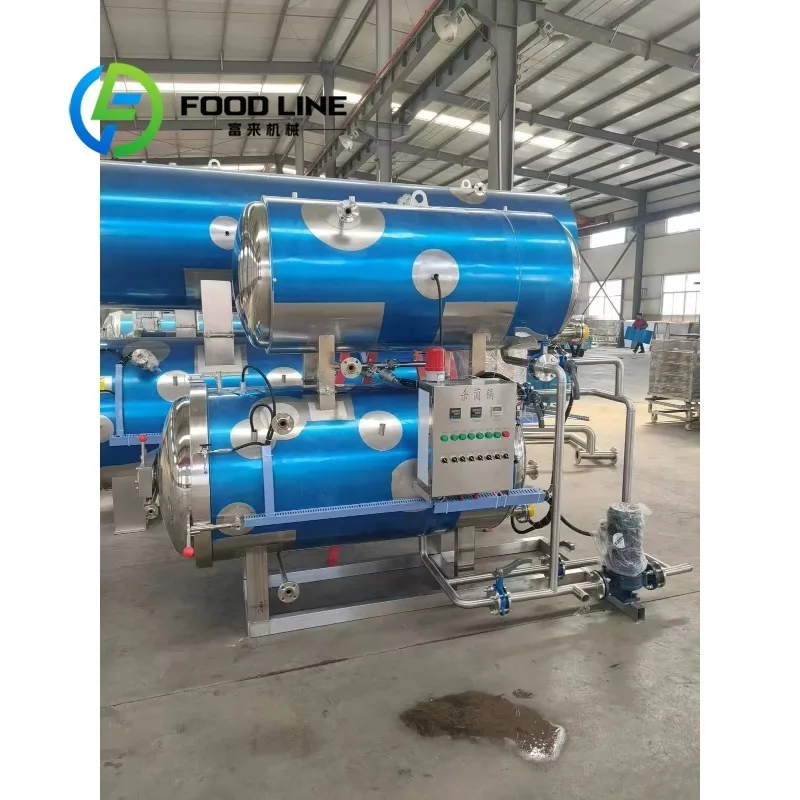 Retort Sterilizer Food Autoclave Machine Automatic Water Fill Level Sensor Curry Sauce Retort Processing Line Global Shipping