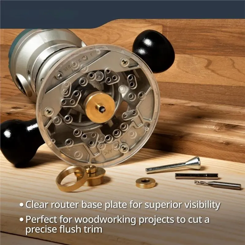 B08B-Router Base Plate 5-3/4 Inch With Predrilled Holes, Fits Fixed& Plunge Mounting, For , , (71381)