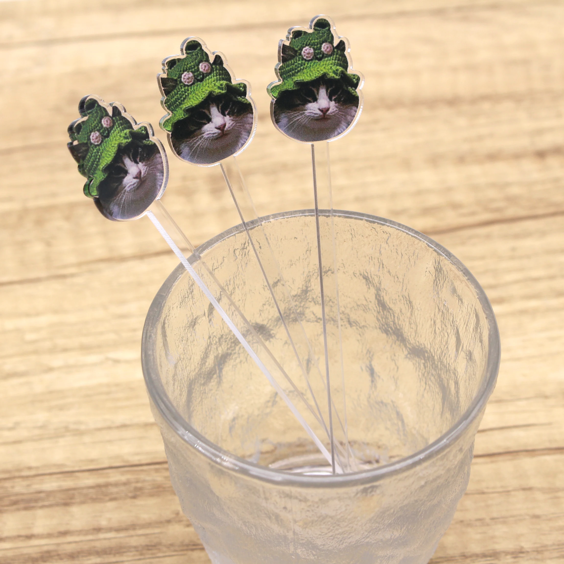 

50 шт., декор стола, акриловые мешалки для вечеринок, коктейлей, мешалки для дня рождения, собаки, кошки, фото, мешалка для напитков, сувениры для крещения