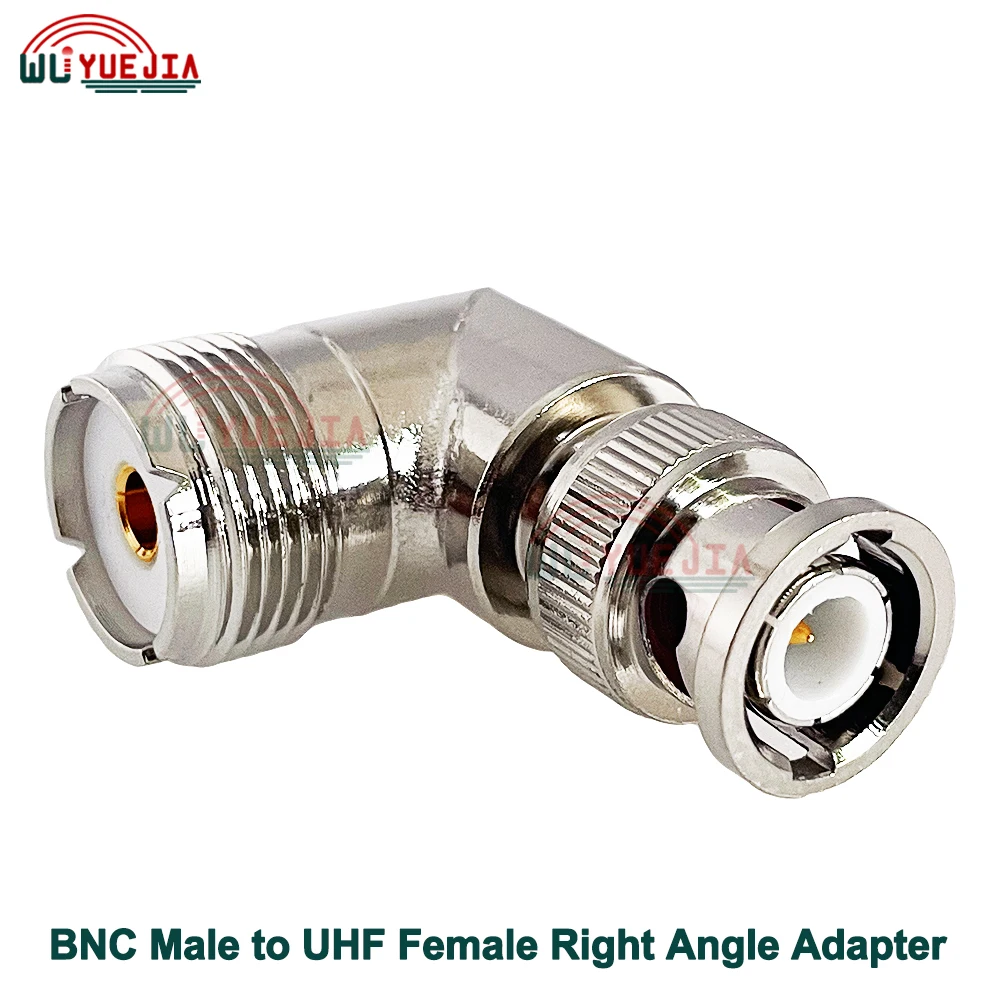 

1Pcs PL259 Q9 BNC Male to SL16 UHF Female Jack 4-Tooth Right Angle 90 Degree RF Adapter Walkie-Talkie Connector All Copper