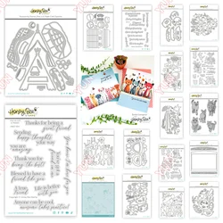 2025 New Bee Pet Friends Stencils Craft Metal Cutting Dies Fish Hamster House Dogs Cats Dies DIY Scrapbooking Stamps Card Diary