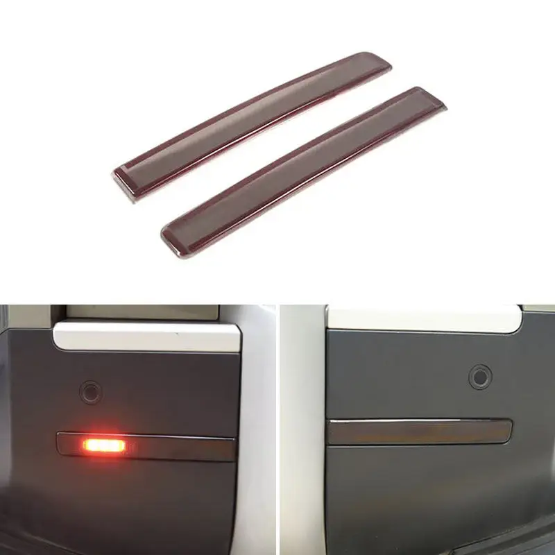 

For Land Rover Defender 90 110 130 2020 2021 2022 2023 2024 Car Rear Tail Fog Light Lamp Cover Decoration Trim ABS Smoked Black