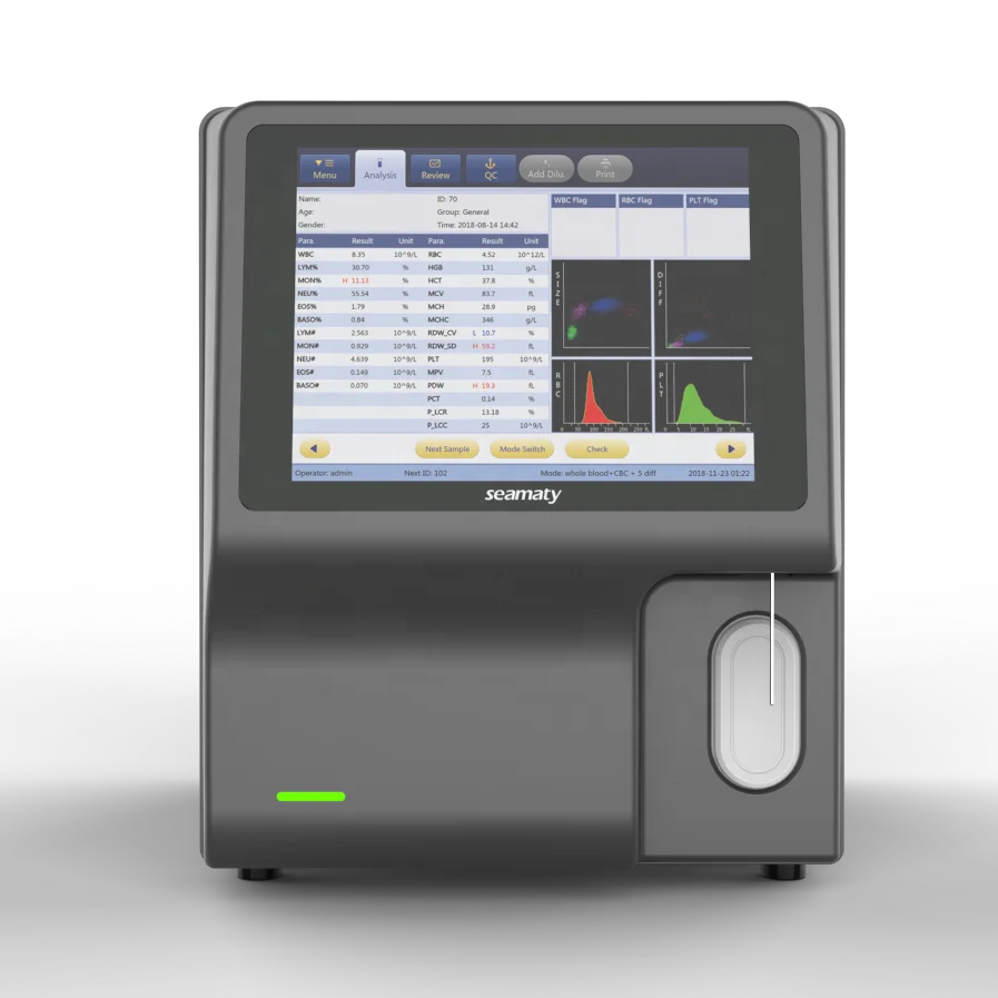 Automated Vet Blood Test Medical Cbc Machine 5 Part Veterinary Hematology Analyzer