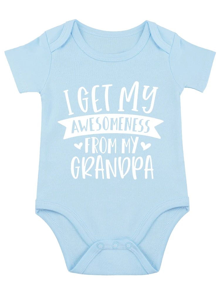 I Get My Awesomeness From My Grandpa -Funny Baby Essentials Bodysuit Newborn Baby Boy Clothes