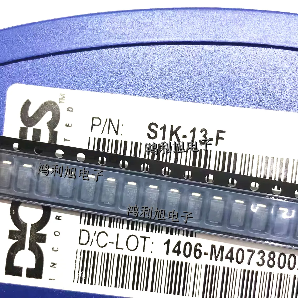 

200pcs/Lot S1K-13-F SMA DO-214AC MARKING;S1K Rectifiers 800V 1A Operating Temperature:- 65 C-+ 150 C