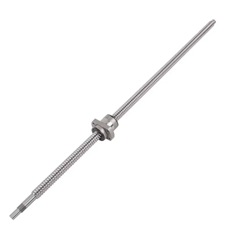 C5 End Machined Ball screw SFY2020 Customizable Any Size Processing Roller Ballscrew With Flange Singl Ball Nut For CNC Parts
