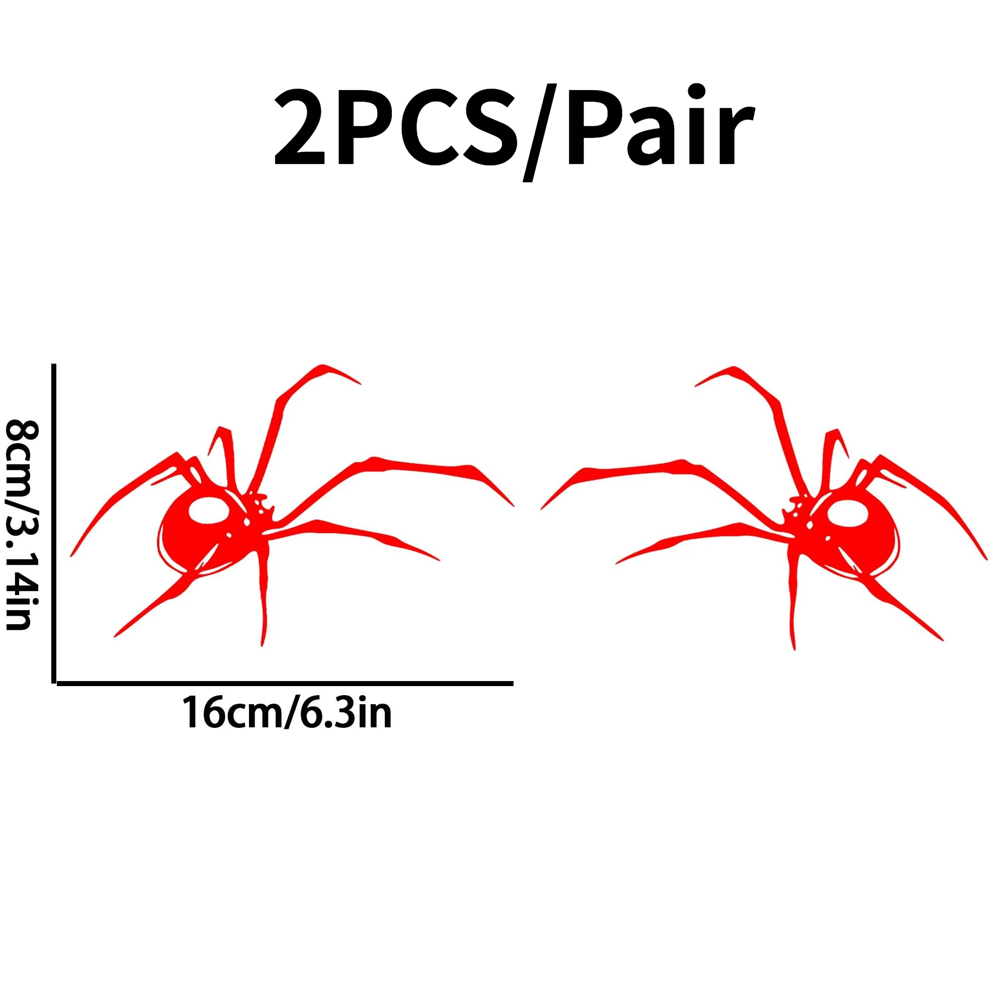 1Pair Funny Spider Motorcycle Helmet Stickers Waterproof and Durable Vinyl Decals for Motorcycle Fuel Tanks Windshields and Body