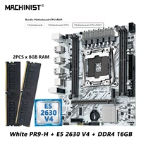 Combo de placa base MACHINIST White X99 PR9-H Intel Xeon E5 2630 V4 LGA 2011-3 CPU DDR4 16GB RAM NVME m.2 Juego de kit opcional
