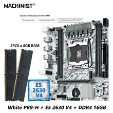 MACHINIST Branco X99 PR9-H Placa-mãe combo Intel Xeon E5 2630 V4 LGA 2011-3 CPU DDR4 16GB RAM NVME m.2 Conjunto de kit opcional