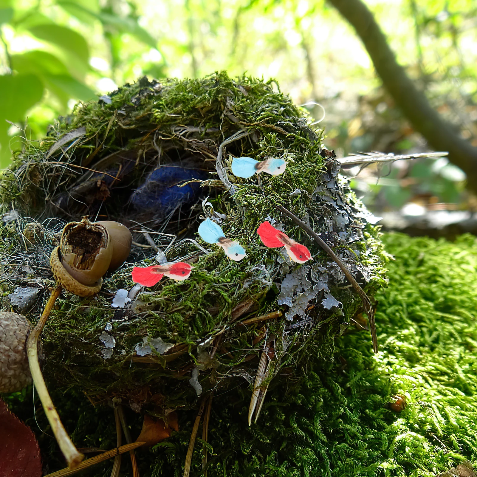 

24 Pcs Artificial Birds Home Decor Realistic Mini Garden Bird naments Foam Craft Birds Lawn Sculpture Christmas Hanging