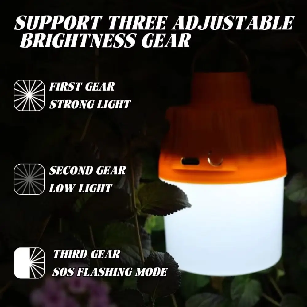 

Портативные светодиодные фонари для кемпинга с металлическими крючками, перезаряжаемые, с USB Type-C, для уличного освещения, ночные светильники для улицы