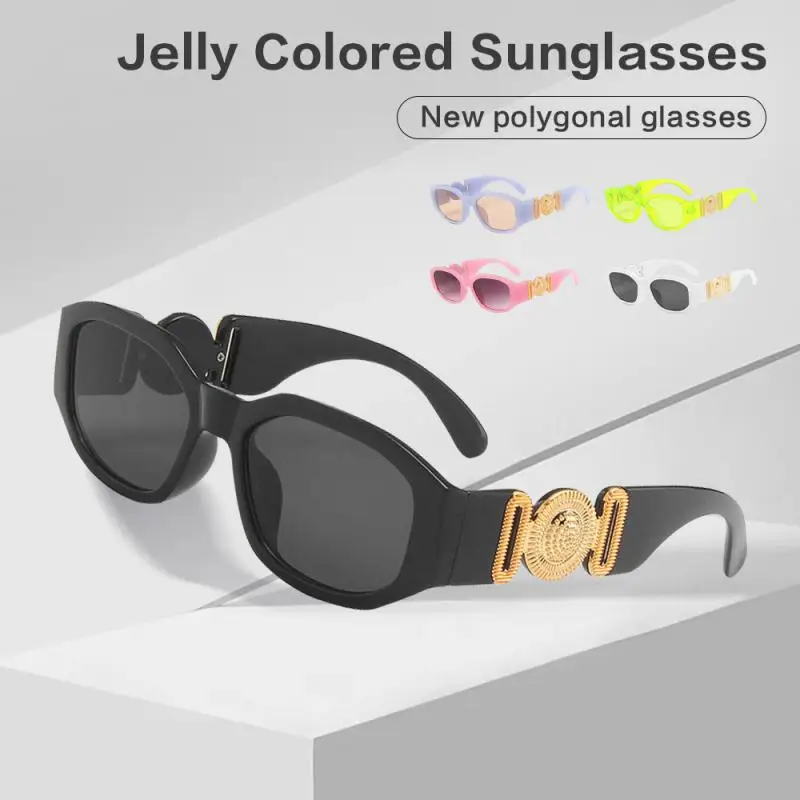 Vintage Small Rectangle Sunglasses Women Men Fashion Retro Cutting Lens Gradient Ultraviolet-proof Square Sun Glasses Female