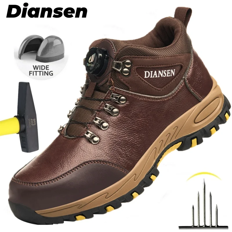 

Мужская защитная обувь с вращающимися пуговицами, рабочие кроссовки со стальным носком, неразрушимая обувь, устойчивые к проколам рабочие ботинки, мужская обувь