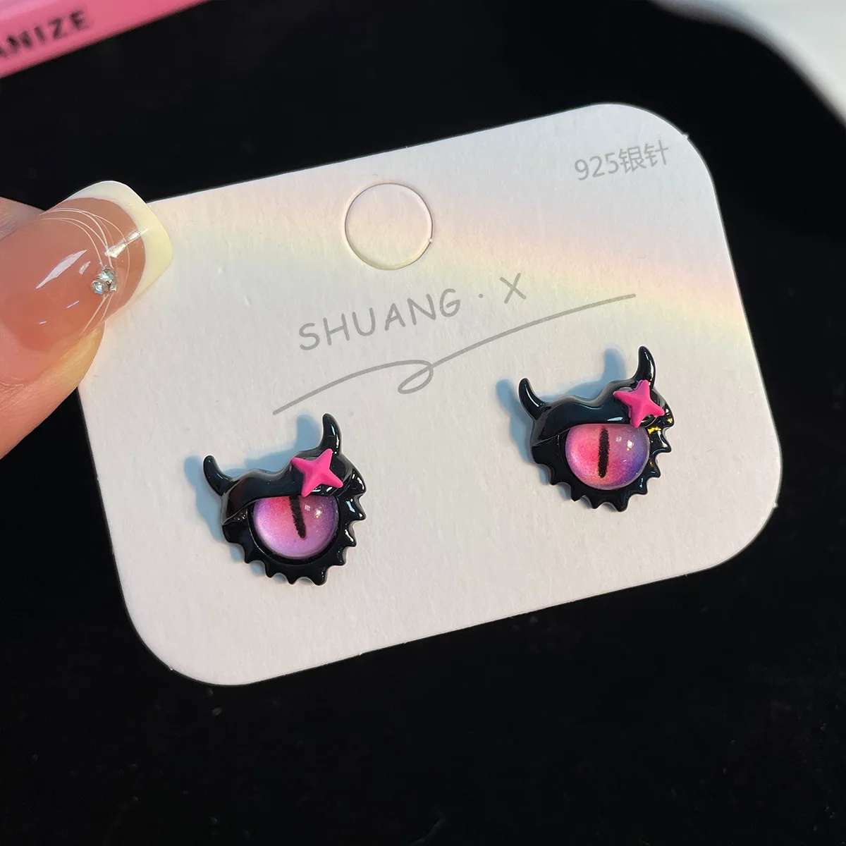 Fashion Lovely Blue Monster Anime Earrings for Women Girls Y2k Funny Animal Cat Eyes Earring Halloween Party Gift Wholesale