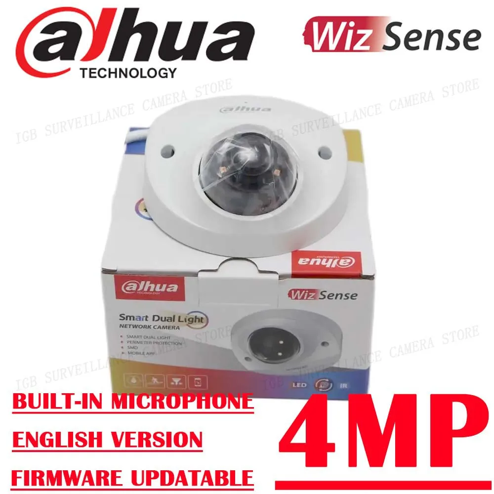 

Dahua IPC-HDW2449T-S-PV 4MP Full Color Smart Dual Light Active Deterrence WizSense Network POE IP Camera 2-Way Audio SD