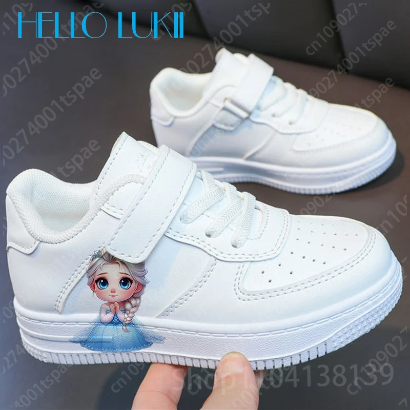 أحذية رياضية للأطفال من Princess Elsa أحذية كاجوال لكرة السلة للأطفال والجري موضة رياضية للفتيات من عمر 7 إلى 18 عامًا هدية