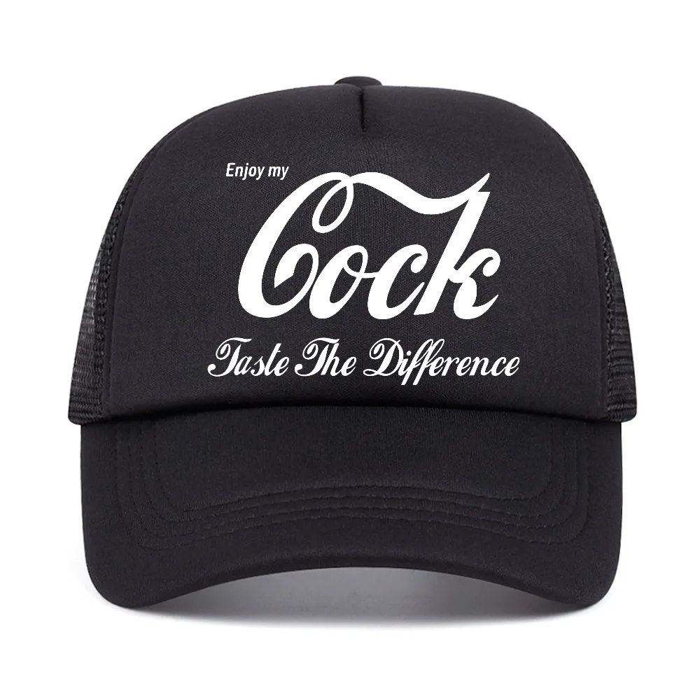 Enjoy My Cock Taste The Difference baseball cap Vintage casual Style Streets breathable sun hat adjustable mesh trucker hats