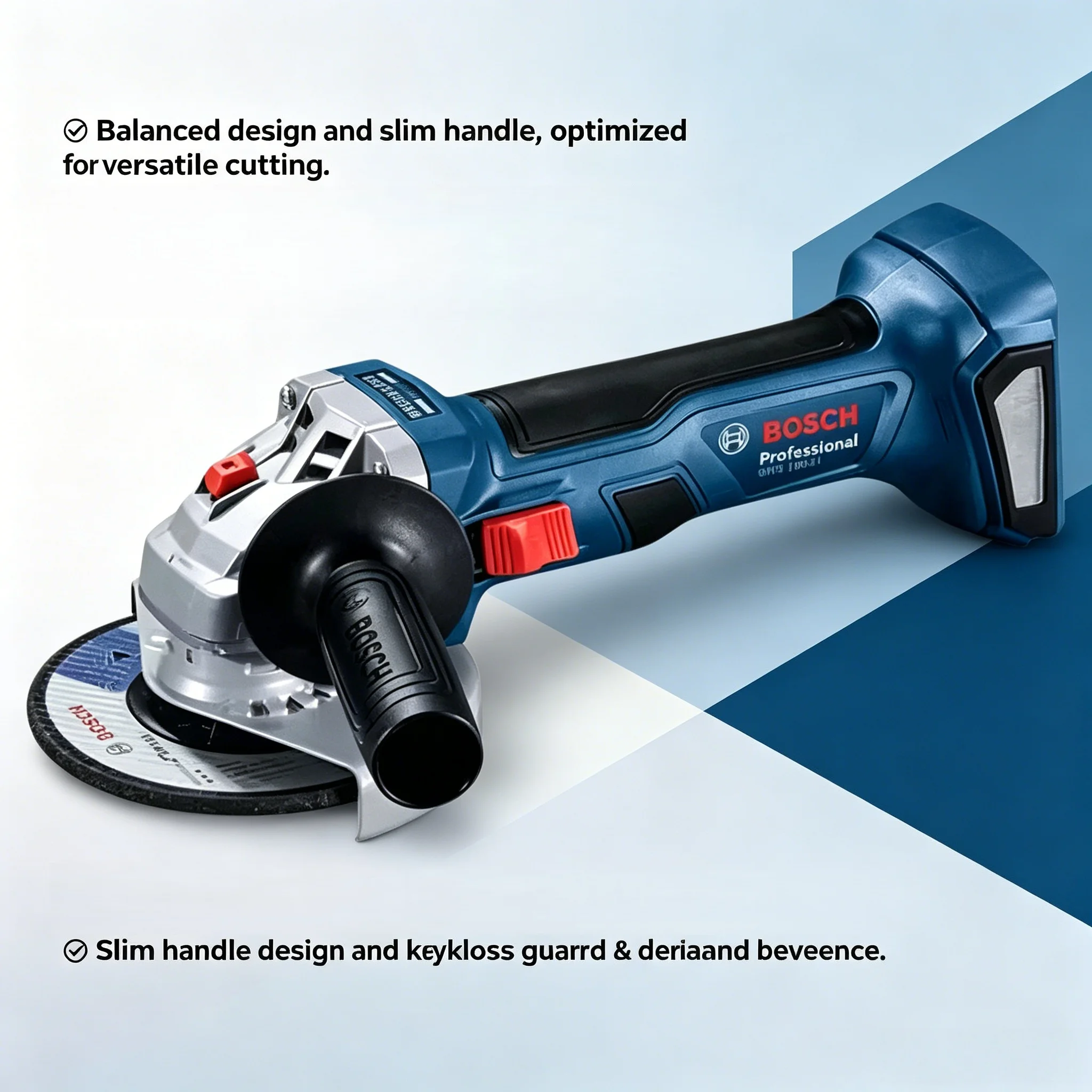 BOSCH GWS 18V-8 Cordless Angle Grinder 18V Professional Brushless M10 Slide Switch Metal Cutting Grinding BOSCH Power Tools