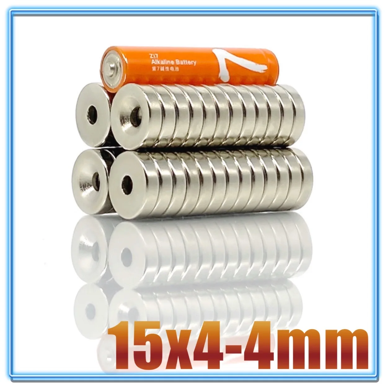 5~200Pcs 15x4-4 Strong Rare Earth Magnet 15*4 mm Hole 4mm 15x4-4mm Round Countersunk Neodymium Magnetic Magnets N35 15*4-4 mm