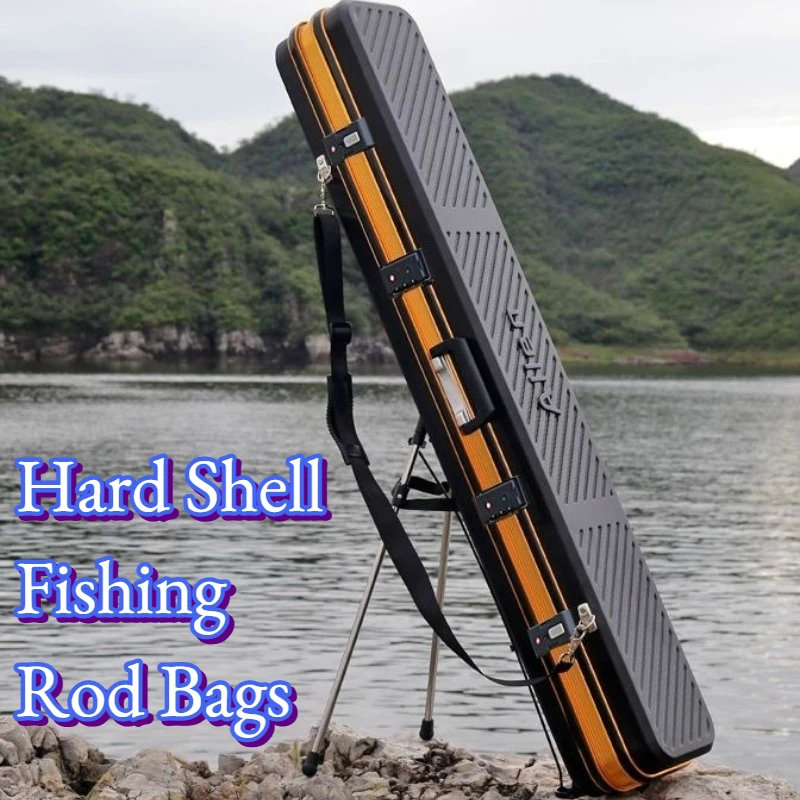 Outdoor Environmentally Friendly Hard Shell Fishing Rod Bags Lightweight Aluminum Alloy Password Lock Fishing Rods Bags Supplies