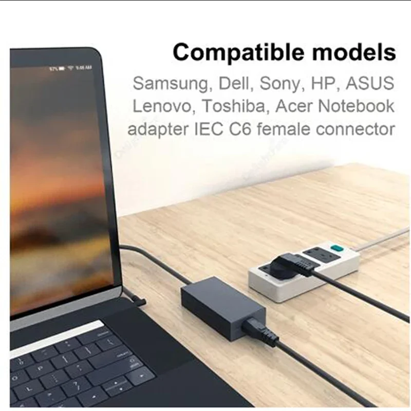 6ft Brazil plug Universal Laptop 3-pin Charger AC power cable cord for HP Dell Toshiba Sony ASUS Lenovo Samsung