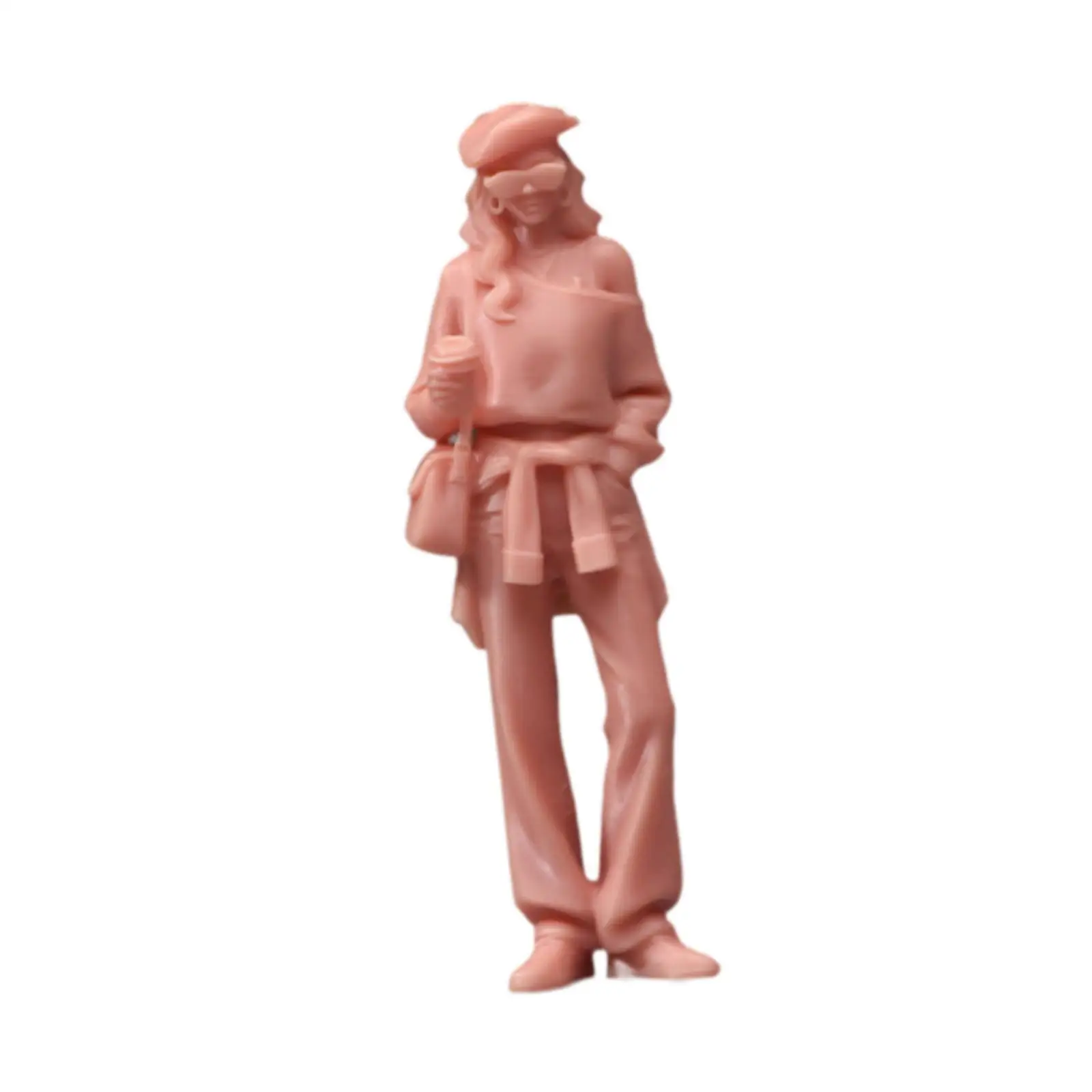 Miniature Girl Figure Model Prop Collectible Gift Sand Table Layout Decoration Resin Figurine 1:64 Scale Mini Model Dioramas