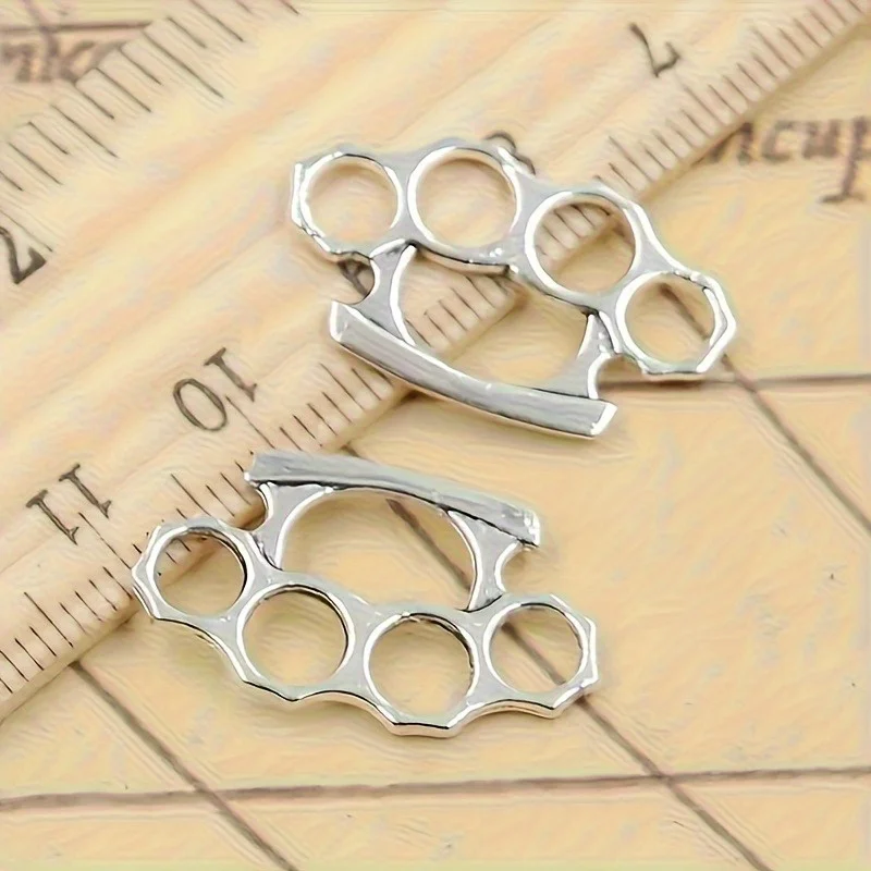 20pcs of Vintage Alloy Talisman, Copper Silvery Hollow Wrist Talisman, DIY Jewelry Making Accessories, No Power Supply