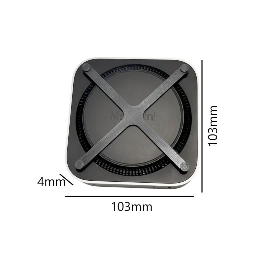 Mac Mini M4/M4 Pro 2024 용 높이 조절 호스트 쿠션 브래킷, 방열 스크래치 방지 전원 단추 베이스, 푸시 스위치 거치대