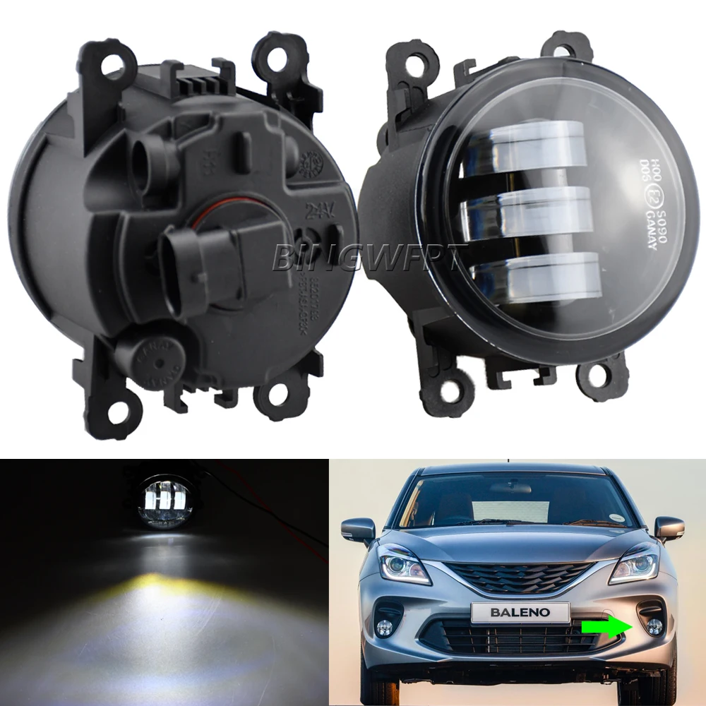 

1PAIR Car LED Fog Light H11 12V Fog Light Assembly For Suzuki Baleno 2019 2020 2021