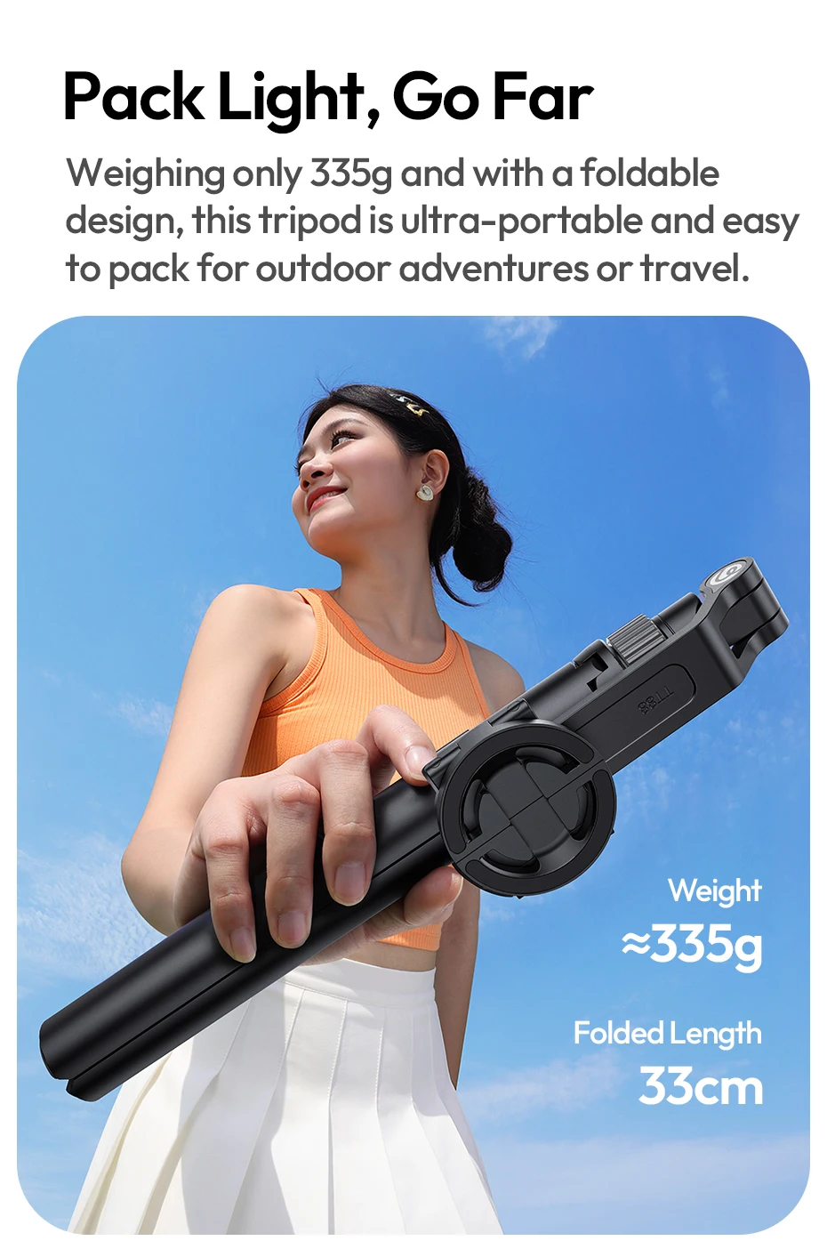 Ulanzi TT88 Overhead-Selfie-Stick 1,44 m mit MagSafe-Klemme, Fotografie-Stativ für Smartphone-Livestreaming und Vlogging mit Fernbedienung, Dual Cold Shoe, Fernbedienungslicht, Desktop-Aufnahme, Mantis-Halterung – Detail 28