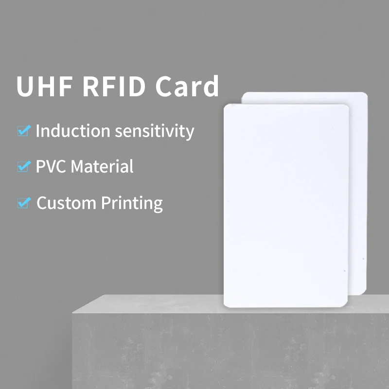 10 stücke rfid uhf 6c weiße PVC-Haustier karte Standard passive berührungs lose elektronische Langstrecken-Tag h3 Chip Größe 85,5*54*0,84