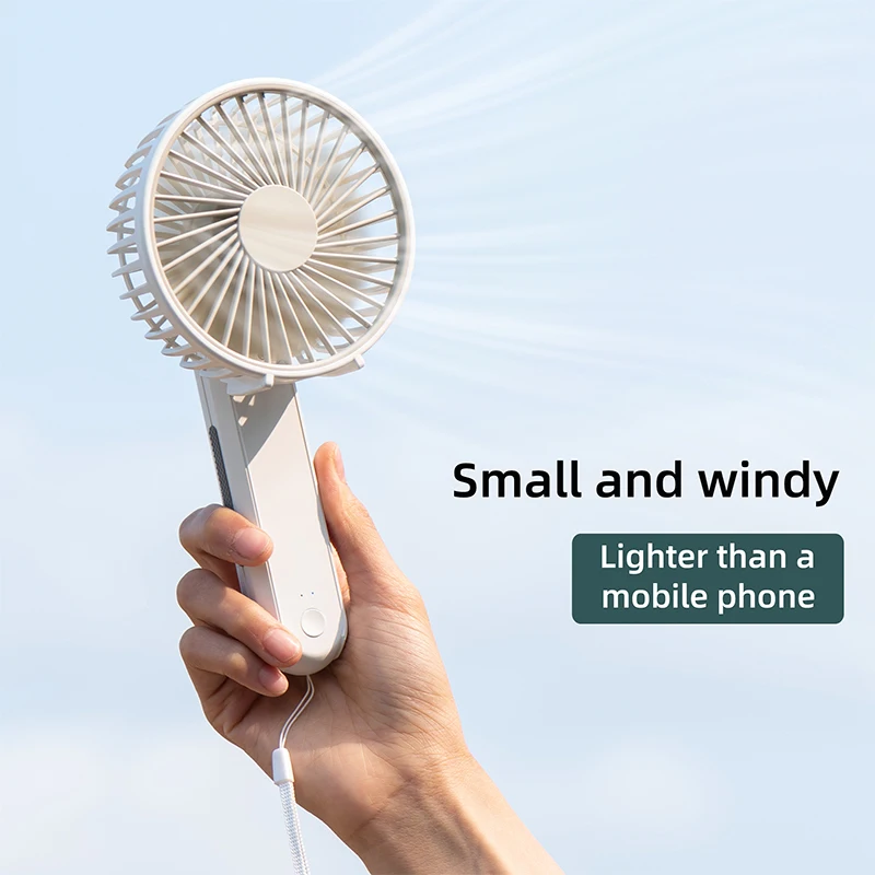 JR الصيف بيع مروحة صغيرة محمولة الحبل طوي 1200mAh الشخصية الكهربائية مروحة تهوية صغيرة السفر مبرد الهواء مروحة يدوية