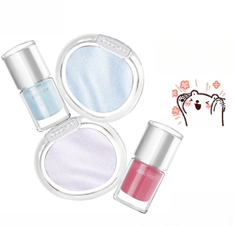 Joocyee Leaven Oro Satin Water Light أحادية اللون أحمر الخدود الوردي تسليط الضوء على ملمع الشفاه الشفاف الكريستالي ملمع الشفاه