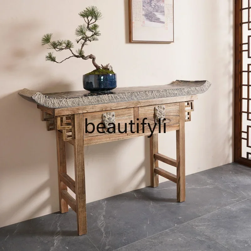 

A16 New Chinese classical entrance, antique furniture, foyer entrance cabinet, decoration, carved dining side cabinet