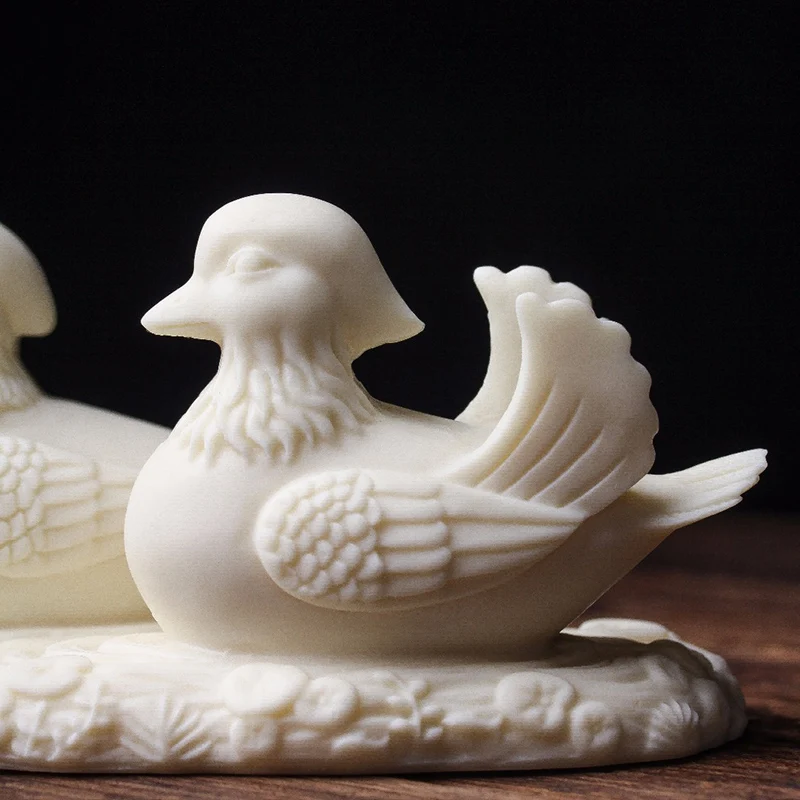 Mandarin duck splashing in the water  Statue Resin Art Sculpture Home Decorations Couples, Wedding Gift Souvenirs Free Delivery